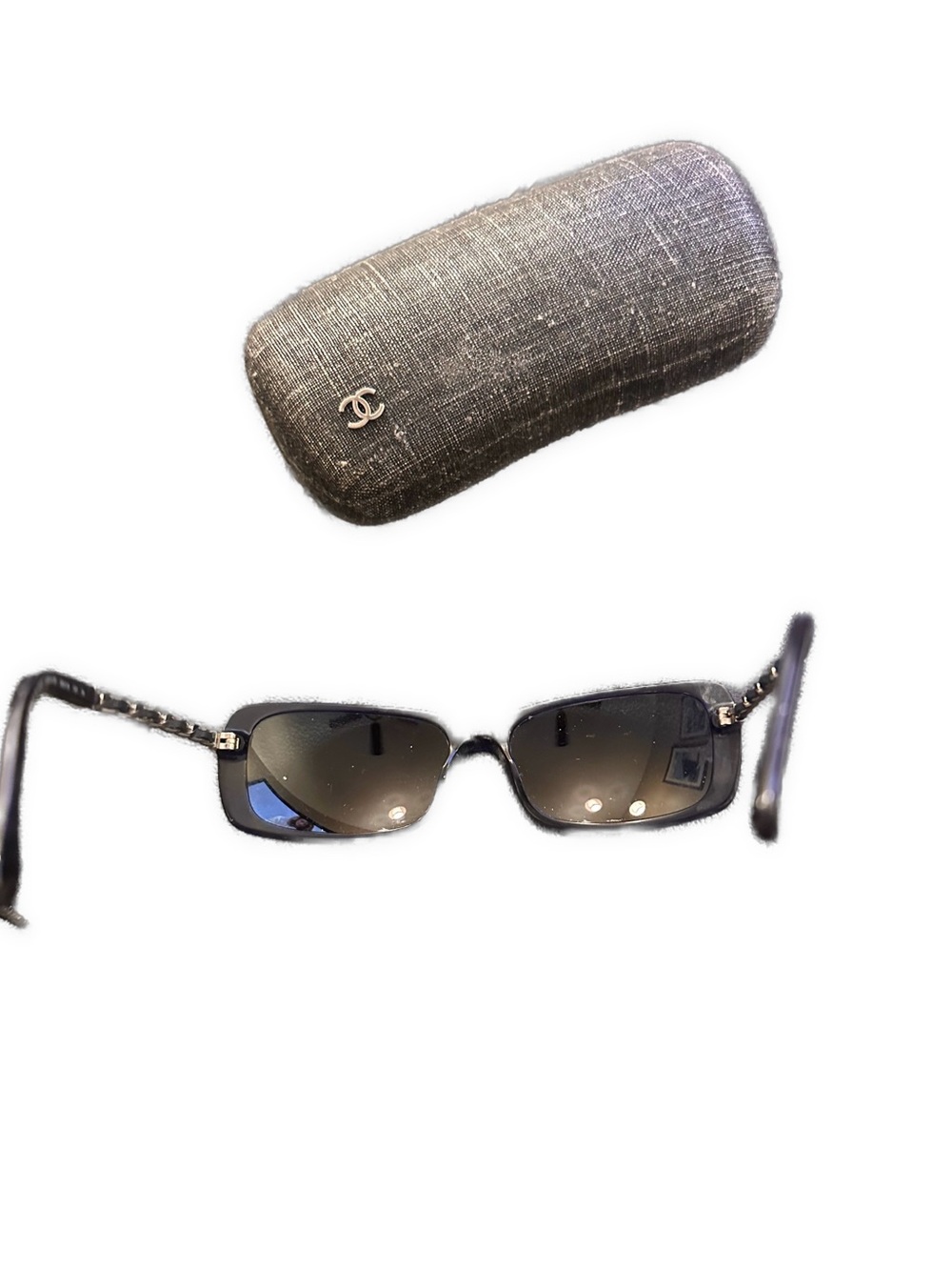 RARE! Vintage CHANEL 5170-Q Chain Temple Design Women's Sunglasses with Case - Picture 12 of 14